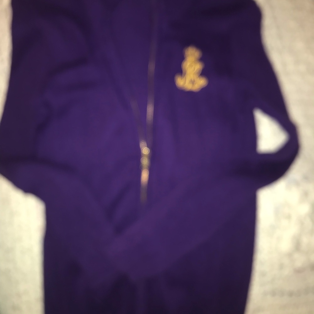 Lauren Ralph Lauren Purple Hoodie with Gold Logo